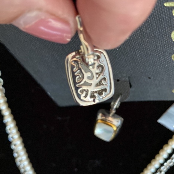 NWT Womens Cookie Lee Genuine MOP Necklace & Earrings - Picture 12 of 14